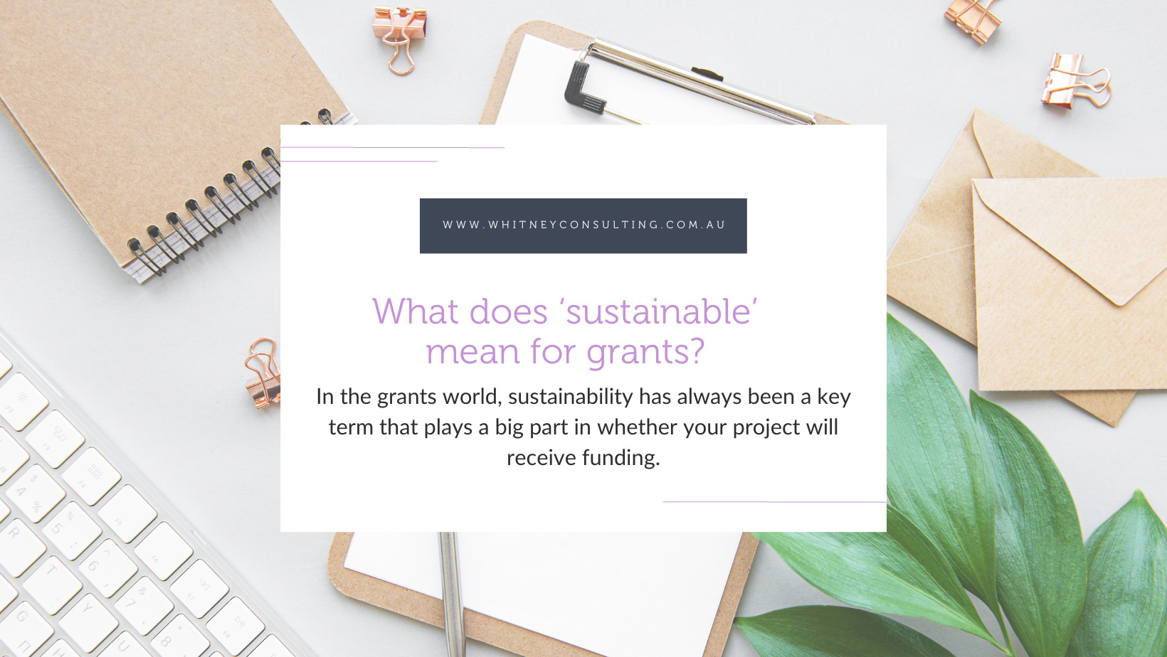 What does ‘sustainable’ mean for grants?