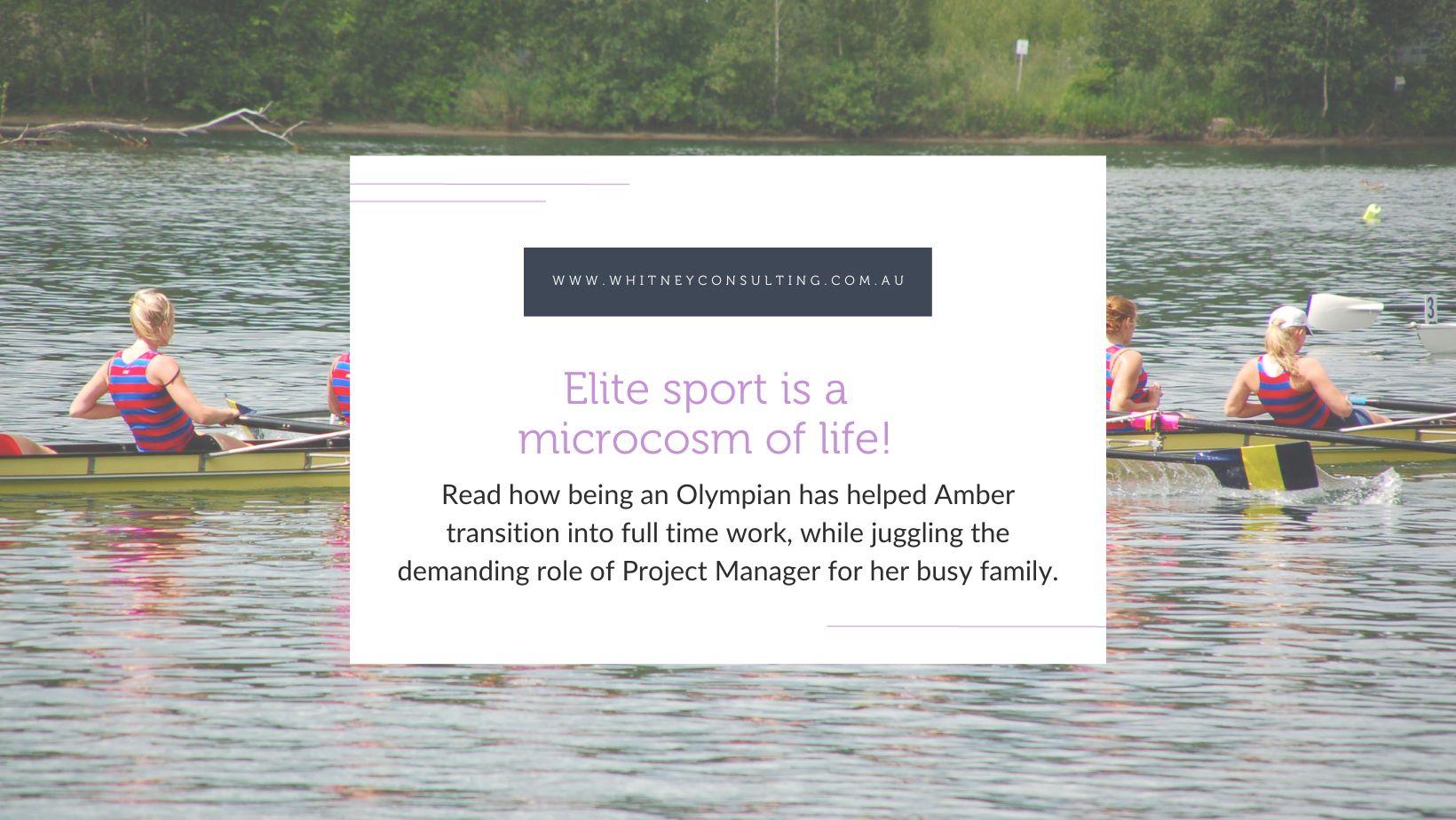 Elite sport is a microcosm of life – with Amber Webster